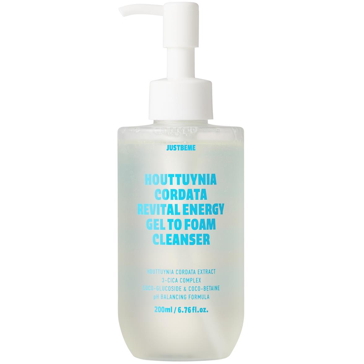 [JUSTBEME] Houttuynia Cordata Revital Energy Gel To Foam Cleanser 200ml / 6.76 fl oz